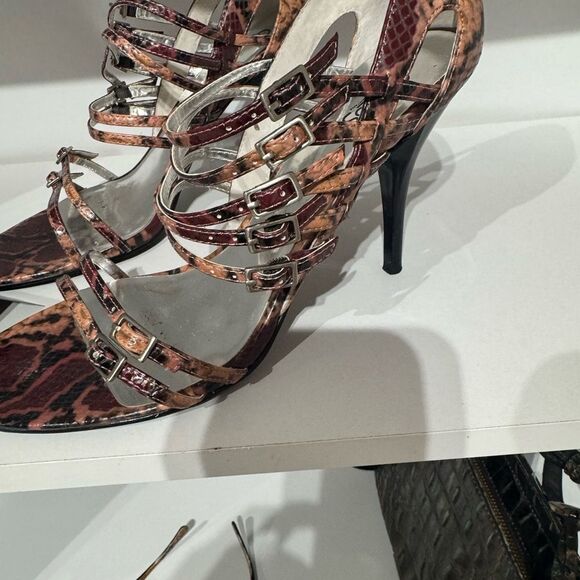 Carlos by Carlos Santana Multi-Tone Strappy Heels - Picture 2 of 6